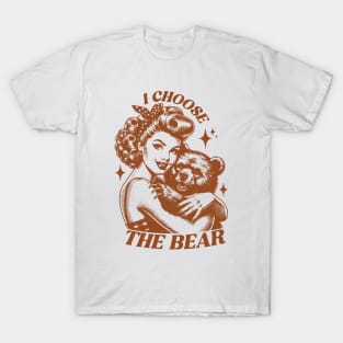 I Choose The Bear Trendy Vintage Retro Funny T-Shirt